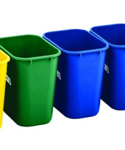 Rubbermaid Commercial Products Resin Wastebasket/Trash Can, 7-Gallon/28-Quart, Black, Plastic, for Bedroom/Bathroom/Office, Fits Under Desk/Sink/Cabinet, Pack of 12 7 Gallons 9 51vFSSHx lL