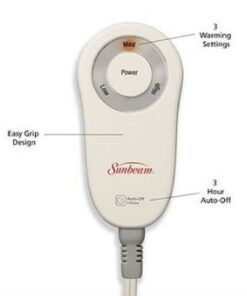 Sunbeam Velvet Plush Heated Throw (Slate) 50" x 60" 3-Heat Setting with 3 Hour Auto Off 4 51vG2zzXgfL