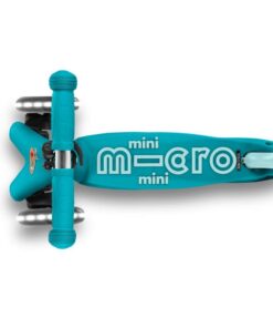 Micro Kickboard - Mini Deluxe LED 3-Wheeled, Lean-to-Steer, Swiss-Designed Micro Scooter for Preschool Kids with LED Light-up Wheels, Ages 2-5 Aqua 11 51vN fy6x L