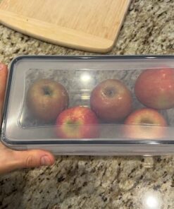 ME.FAN 6 Set 3.2L Food Storage Containers, Spaghetti Containers Airtight Horizontal Storage/Pasta Containers Kitchen Pantry Organization Canisters with 24 labels & Pen - Black Black-6 X 3.2L 54 51vUFfXkVrL 2