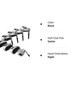 Men’s Powerbilt Golf EX-550 Hybrid Iron Set, which Includes: #4, 5, 6, 7, 8, 9, PW +SW Senior Flex Right Handed New Utility “A” Flex Club 17 51vXKuHBfrL