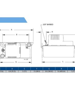 Little Giant 554425 VCMA-20ULS 80 GPH 1/30 HP Automatic Condensate Pump with Safety Switch for HVAC, Dehumidifier, Furnace, Air Conditioner 115 Volts 115V, Safety Switch 48 51vZJaZmYeL