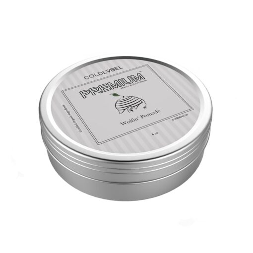 COLDLABEL Hair Wolfin Pomade - Natural Organic Mens Hair Balm - Strong Hold, Full Shine Hair and Scalp Care - Made with Vegan Ingredients, Shea Butter, Jojoba, Lavender, Honey, and More Hair Pomade