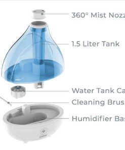 Pure Enrichment® MistAire™ Ultrasonic Cool Mist Humidifier - Quiet Air Humidifier for Bedroom, Nursery, Office, & Indoor Plants - Lasts Up To 25 Hours MistAire (Large) 29 51vhTcSKs3L
