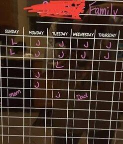 Magnetic Refrigerator Chalkboard Dry Erase Chore Responsibility Activity Reward Star Exercise Diet Nutrition Chart Children Kids Teens Mom Teacher in Home Kitchen Classroom 12" X 16" Black Fluorescent 12" X 16" (Chore / Responsibility Chart) 24 51vjxx kSL