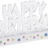 Dazzling Flashing Happy Birthday Cake Decoration - 3.25" x 4.75" (1 Count) - Perfect Celebration Centerpiece 20 51vlEawPpL