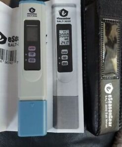 eSeasonGear SALT-3050 Waterproof IP65 Meter, Digital Salinity PPM Temperature Tester for Salt Water Pool and Koi Fish Pond 17 51vm AbYWL