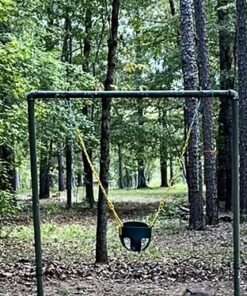Deluxe High Back Full Bucket Toddler Swing with Exclusive Chain & Triangle Dip Pinch Protection and Carabiners for Easy Install - Green - Squirrel Products 23 51vrmsuI2L