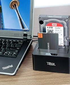 Liztek HDDT2BS Dual Bay USB 3.0 Super Speed to 2.5 and 3.5 inch SATA Hard Disk Drive and Solid-State Drive External Docking Station Duplicator/Cloner 4TB Support 21 51vwiMV8eJL