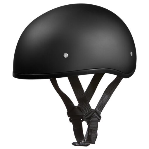 Daytona Helmets Half Skull Cap Motorcycle Helmet – DOT Approved Small Dull Black