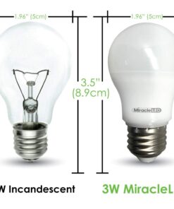 MiracleLED 604724 3-watt Refrigerator and Freezer Light, Long Life Energy Saver Bulb, Cool White, 2-Pack, Replacing Old, Hot 40W Incandescent 17 51wGxjWzGEL