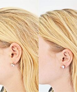 Most Secure Locking Earring Back Lifter Platinum by Chrysmela Automatically Fit Lock Lift earrings hypoallergenic patented in the US UK France Italy and Japan Platinum with Disc 22 51wOpK9SbyL