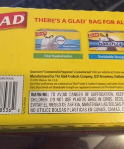 Glad Tall Kitchen Protection Series Drawstring Trash Bags -13 Gallon Grey Trash Bag - 90 Count 90 Count (Pack of 1) 64 51wPEE8u06L