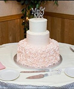 1 X Mr & Mrs Monogram Silhouette Rhinestone Wedding Cake Topper Decoration with Crystals - Formal Font 22 51wU8eqUvoL