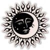 Sun and Moon Celestial Vinyl Sticker - Car Phone Helmet - Select Size (A) X-Small: 2.5" 32 51wVLhHe79L