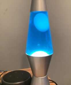 Lava Lite 1953 Silver Base Lamp with White Wax in Blue Liquid, 11.5", White Wax/Blue Liquid/Silver Base White / Blue / Silver 25 51waDkQhuaL