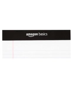 Amazon Basics Narrow Ruled Lined Writing Note Pad, 5 inch x 8 inch, White, 12 Count (12 Pack of 50 pages) 5-Inch by 8-Inch 28 51wbxnIAFxL