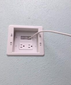 Arlington TVBU505-1 Recessed TV Box Wall Plate Kit Paintable 2-Gang, White Plastic 2 Gang 44 51wcpmKGWOL