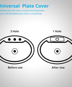 Wovier Faucet Plate,Oil Rubbed Bronze Sink Hole Cover Plate,6" Escutcheon Plate 304 Stainless Steel Deck Plate for 1 or 3 Hole Bathroom or Kitchen Sink Faucet Mixer Tap,Black Oil Rubbed Bronze 18 51wgXL5fQL