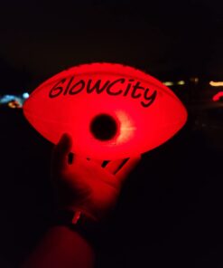 GlowCity Glow in The Dark Football - Light Up LED Ball - Perfect for Evening Play, Camping, and Beach Fun! Adult 10" 38 51whZSJt5aL