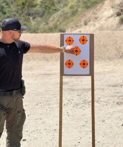 EasyShot Shooting Target Stickers-Adhesive Gun Targets for Shooting Targets for Rifle, Pistol, Air Pellet, Airsoft Guns Sticker BB Targets for Range Practice 4 Inch Orange Target Stickers 200pcs 14 51wnIYWRd8L