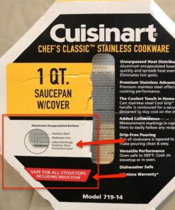 Cuisinart 1 Quart Saucepan w/Cover, Chef's Classic Stainless Steel Cookware Collection, 719-14 22 51wpiW XvXL