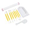 HOSL Fondant Cake Decorating Tools Set 11pcs Fondant Cutters Roller Fondant Smoother & Rolling Pin Flower Fondant Molds Cake Decorating Supplies Kit for Beginners Cake Sculpting & Modeling Tools 11 18 51wsE4myURL