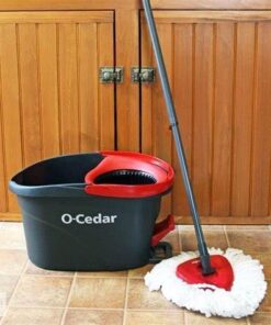 O-Cedar EasyWring Microfiber Spin Mop, Bucket Floor Cleaning System, Red, Gray 43 51wsmWUMzJL