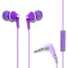 Panasonic ErgoFit Wired Earbuds, In-Ear Headphones with Microphone and Call Controller, Ergonomic Custom-Fit Earpieces (S/M/L), 3.5mm Jack for Phones and Laptops - RP-TCM125-V (Purple) Violet With Mic 14 51wv7MrONPL