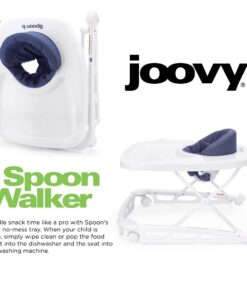 Joovy Spoon Baby Walker & Activity Center Featuring Three Adjustable Heights, Tough Luggage Grade Seat Material, and 30 lb Weight Capacity - JPMA Safety Certified (Blueberry) Blueberry 25 51wwNAB613L