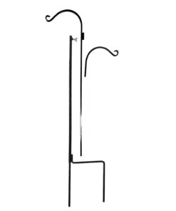 Ashman Shepherds Hook 65 Inch Two Sided Shepherd Hook, 1/2 Inch Thick, Super Strong, Rust Resistant Steel Hook Ideal for Use for Hanging Plant Baskets, Bird Feeders, and Weddings Pack of 1 20 51wy79OjE2L