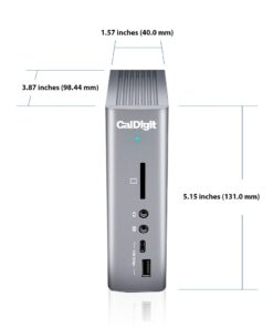 CalDigit TS3 Plus Thunderbolt 3 Dock - 87W Charging, 7X USB 3.1 Ports, USB-C Gen 2, DisplayPort, UHS-II SD Card Slot, Gigabit Ethernet for Mac & PC, Thunderbolt 4 Compatible (0.8m/2.62ft Cable) 0.8 Meter Cable TS3 Plus - Space Gray 28 51wyGWtbnkL
