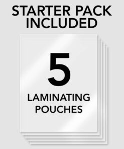 GBC Thermal Laminator Machine, Inspire, 9 Inch, Quick Warm-Up, 3 or 5 Mil, with 5 Standard Laminating Pouches for Home, Office and Classroom, Black (1701857) Frustration-Free Packaging 26 51wyfiywwRL