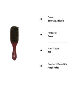 SOFT 100% PURE BOAR BRISTLE WAVE HAIR BRUSH DURAG MAN by Annie Black 1 Count (Pack of 1) 10 51wz5dnfIsL