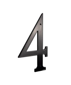 Montague Metal Products Standard Font Individual House Number, 4, 10-Inch