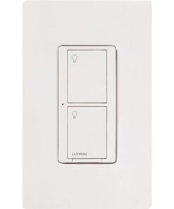 Alternative view of Lutron Caseta Smart Lighting Switch for All Bulb Types or Fans | Neutral Wire Required | PD-6ANS-WH | White 1 Pack Smart Switch