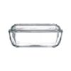 Luminarc Arcoroc lid 17x10,5cm, 1 Piece Plain Glass Butter Dish, Classic Design 44 51x6kkxO08L