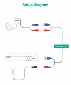 ANNKE 4 Pack 30M/100ft All-in-One Video Power Cables, BNC Extension Surveillance Camera Cables for CCTV Security DVR System Installation, Free 8 x BNC Connectors and 100pcs Cable Clips Included Black-100ft/30M 21 51x77bE7aaL