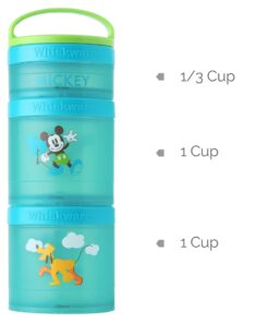 Alternative view of Whiskware Disney Stackable Snack Containers for Kids and Toddlers, 3 Stackable Snack Cups for School and Travel, Mickey and Pluto Mickey & Pluto