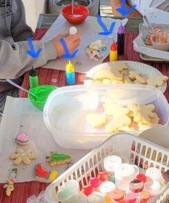 Free Hand Writer Bottles - 6 Easy Small Squeeze Bottles - 3 Each (1 and 2 Ounce) - Cookie Cutters, Cake and Baking Decoration, Food Coloring & Royal Icing Supplies for Writing (6 bottles) 6 Pieces 35 51xAp2hSzgL