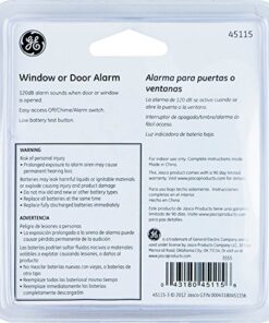 GE Personal Security Window and Door Alarm, 2 Pack, DIY Protection, Burglar Alert, Wireless Chime/Alarm, Easy Installation, Home Security, Ideal for Home, Garage, Apartment and More, 45115 White 37 51xLTLOxI8L