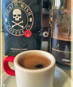 Death Wish Coffee, Organic and Fair Trade Dark Roast Whole Bean Coffee, 16 oz 16 Ounce (Pack of 1) 42 51xMfZCJSdL