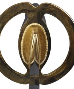 Handmade Sword - Fully Functional Samurai Katana Sword, 1045 Carbon Steel, Hand Forged Heat Tempered, Full Tang, Sharp, Brass Musashi Tsuba, Black Scabbard 20 51xOIANapL 1