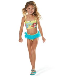 Disney Ariel Swimsuit for Girls - 2-Piece Size 4 Green 5 51xOXCDzw3L