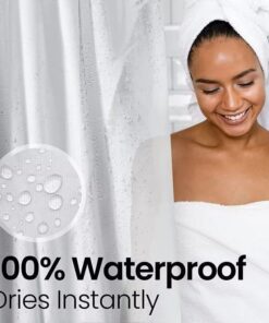 LiBa Bathroom Shower Curtain Liner - Waterproof Plastic Shower Curtain Premium PEVA Non-Toxic Shower Liner with Rust Proof Grommets Frosted 8G Heavy Duty Bathroom Accessories 72x72 1b. 8g-frosted *72" W x 72" H 20 51xRLZksQL