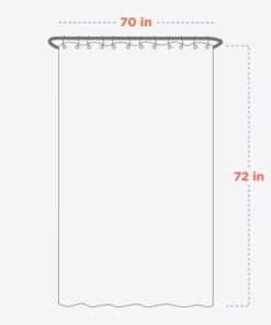 Maytex Water-Repellent Fabric Shower Curtain Liner with Weighted Hem, Soft Microfiber, Quick Drying and Washable Shower Liner, 70" x 72", Black 20 51xRiH5d0L