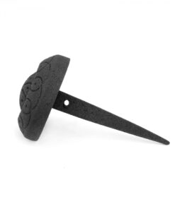 Renovators Supply Manufacturing Black Wrought Iron Nails 3 x 2 in. Long Round Clavos Floral Decorative Black Powder Coated Nails for Barn, Gate, Window Shutter Or Doors Home Hardware Nails 16 51xTDrxydS