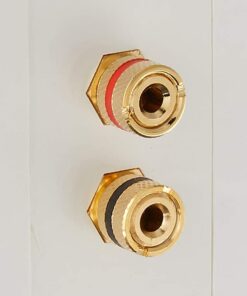 Monoprice Banana Binding Post - Two-Piece inset Wall Plate for 1 Speaker, Coupler Type, Color Indicators, Gold 2-Piece 12 51xUcNWk56S