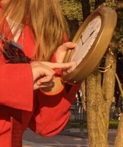 Skeleteen Jumbo Gold Clock Necklace - White Rabbit Clock, Hip Hop Rapper Clock - 1 Piece 27 51xcWz8YpML