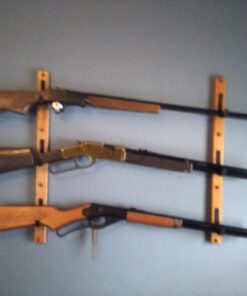 Creative Displays Gun Rack Three Place Flatiron TM Red Oak Wall Mount One Set (Handmade in The U.S.A.) 10 51xdlTS8EVL
